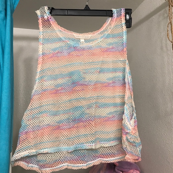 Fun Victoria’s Secret colorful mesh crop tank - Picture 1 of 2